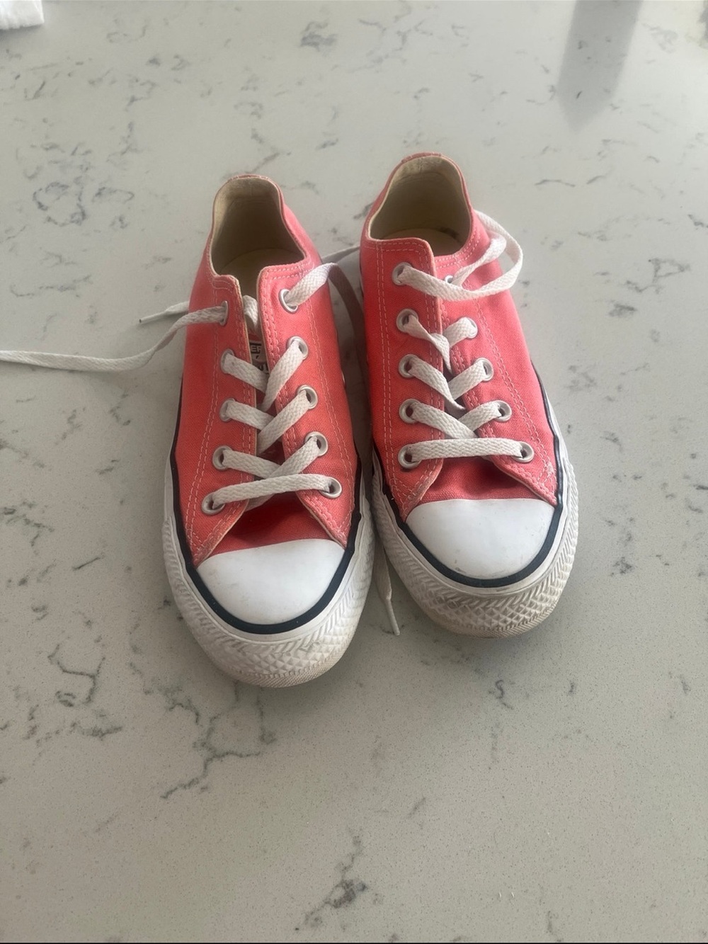 Converse Coral Low Top Canvas Sneakers